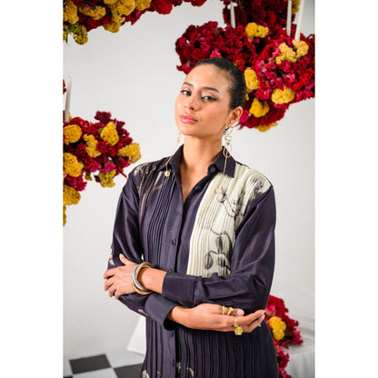 The Dramebaaz Company Antique Bloom Printed Shirt Dress