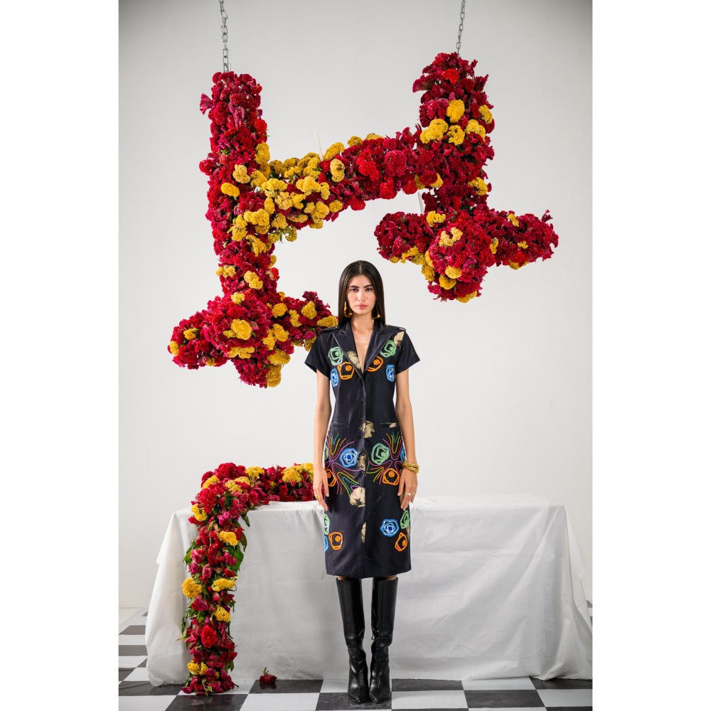 The Dramebaaz Company Aurora Trench Embellished Dress