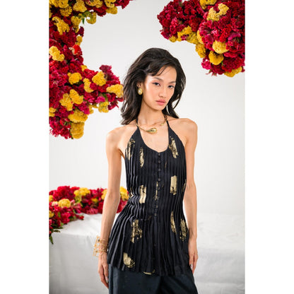 The Dramebaaz Company Shadow Queen Printed Top and Pant (Set of 2)
