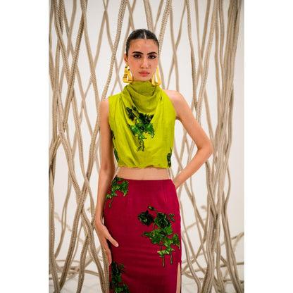 The Dramebaaz Company Passion Rouge Bustier and Skirt (Set of 2)