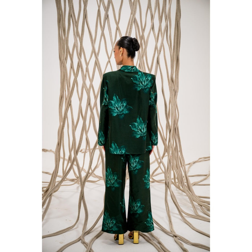 The Dramebaaz Company Green Lushmore Blazer