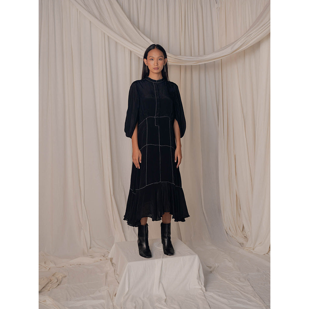 The Burnt Toast Black Stitch Dress