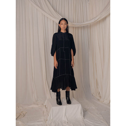The Burnt Toast Black Stitch Dress