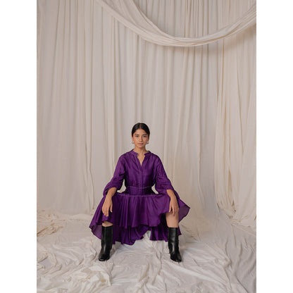 The Burnt Toast Purple Stitch Dress