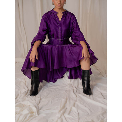 The Burnt Toast Purple Stitch Dress