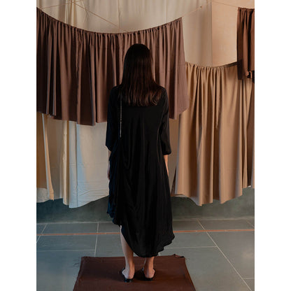 The Burnt Toast Black Midi Dress