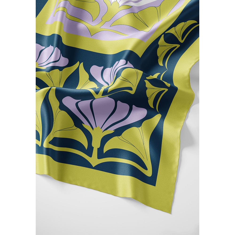 Thee Modern Roots Women Botanical Dream Silk Stole Green