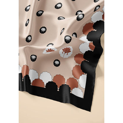 Thee Modern Roots Women Lotus Garden Silk Stole Cream