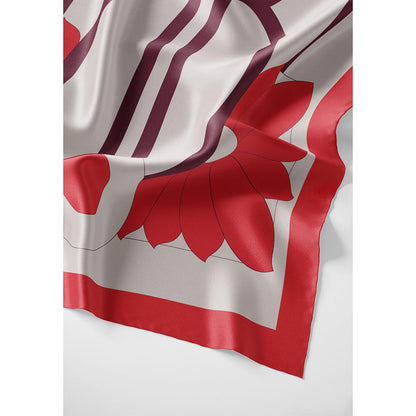 Thee Modern Roots Women Undulating Elegance Silk Stole Red