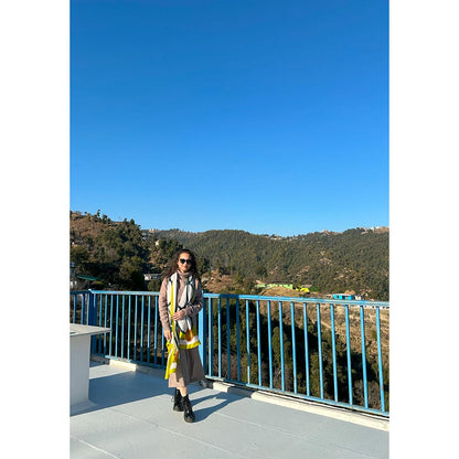 Thee Modern Roots Women Organic Rhythms Silk Stole Mustard