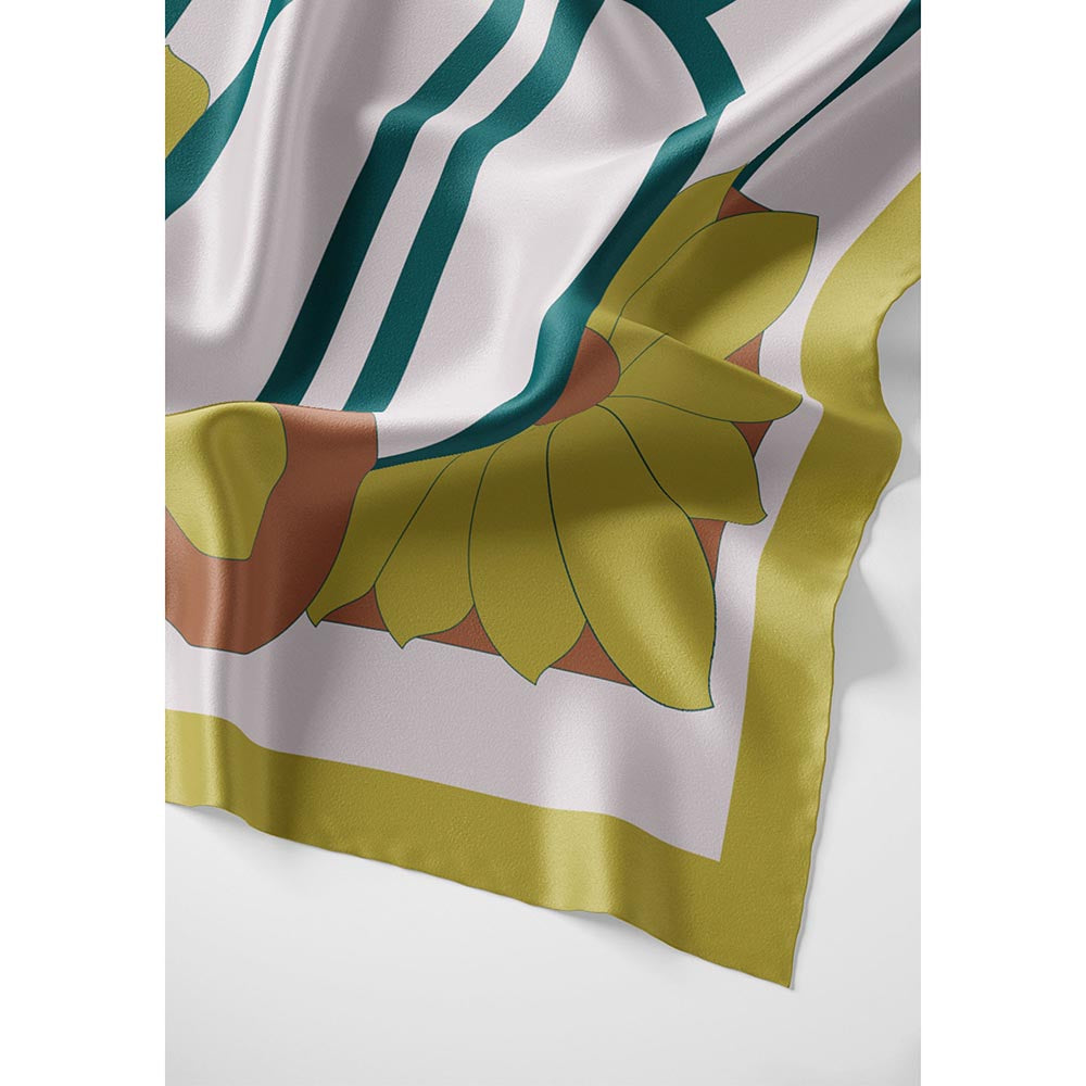Thee Modern Roots Women Organic Rhythms Silk Stole Mustard