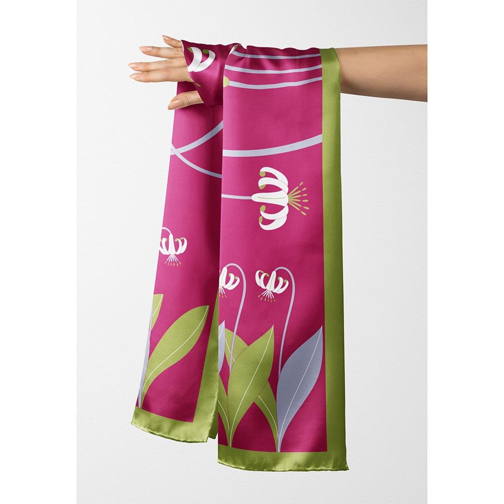 Thee Modern Roots Women Magic of Paradise Silk Stole Pink