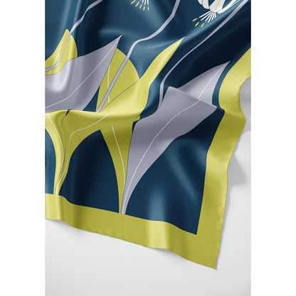 Thee Modern Roots Women Tropical Bliss Silk Stole Navy Blue
