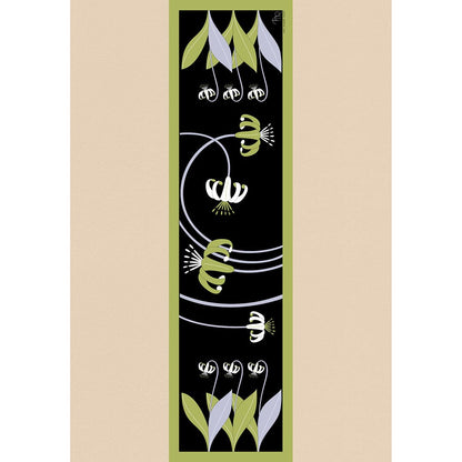 Thee Modern Roots Women Oceanic Blossom Silk Stole Black