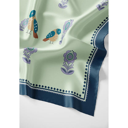 Thee Modern Roots Women Graceful Flutter Silk Stole Green