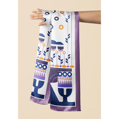 Thee Modern Roots Women Dove Wings Silk Stole White
