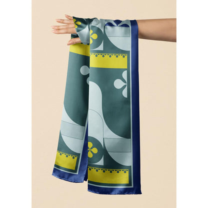 Thee Modern Roots Women La Muse's Whispers Silk Stole Green