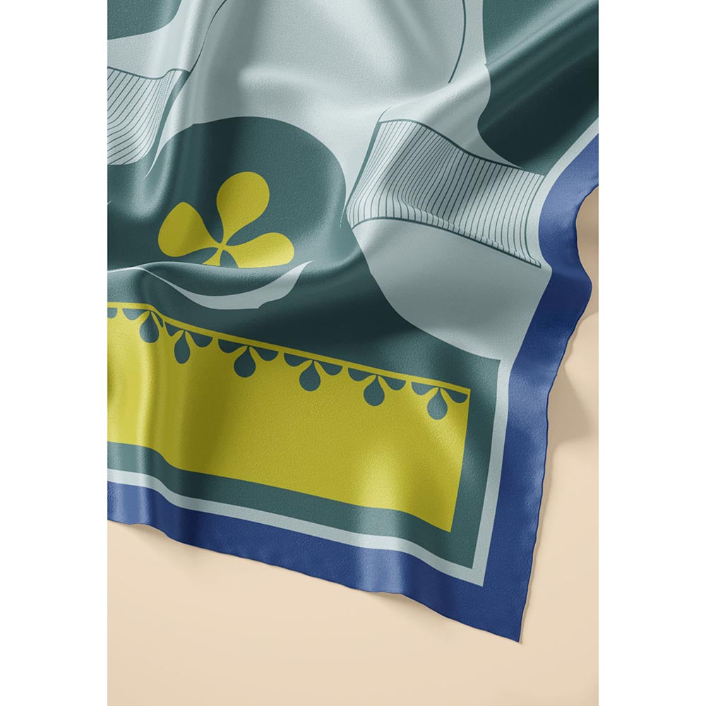 Thee Modern Roots Women La Muse's Whispers Silk Stole Green