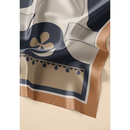 Thee Modern Roots Women Seashell Sonata Silk Stole Black
