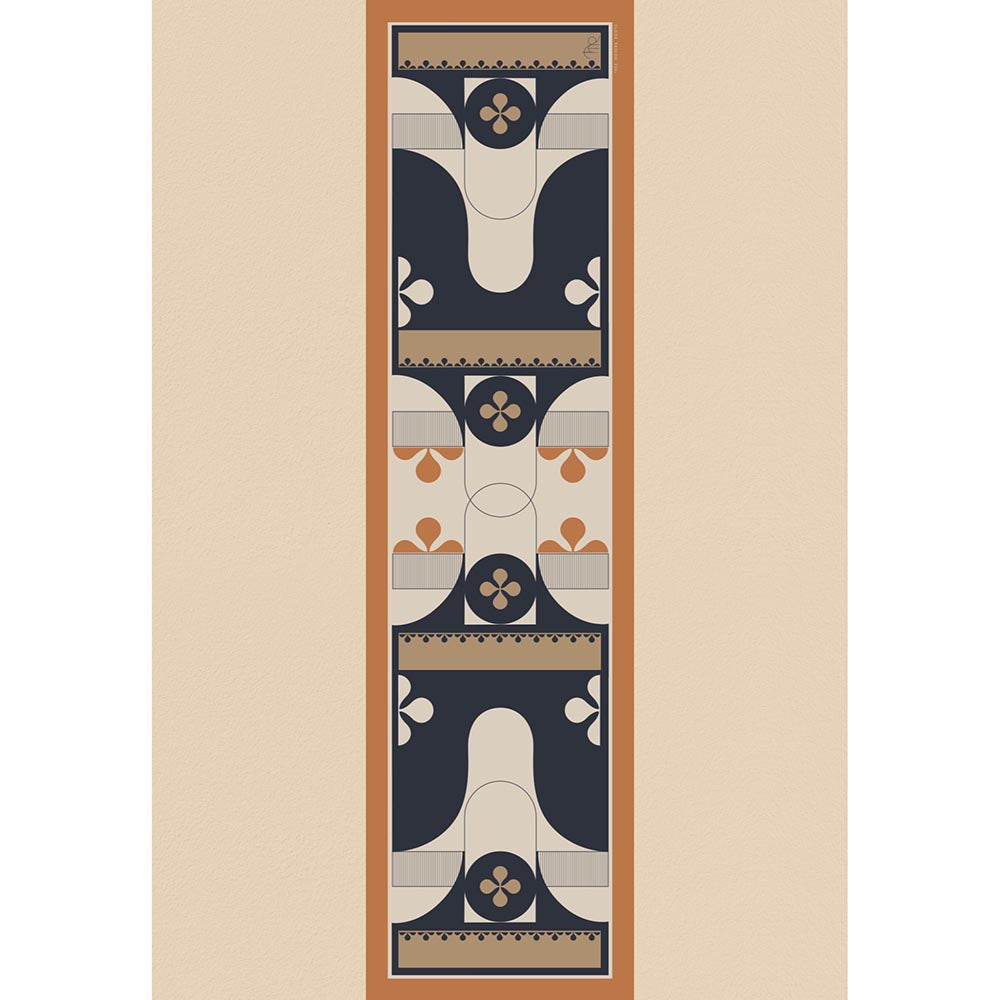 Thee Modern Roots Women Seashell Sonata Silk Stole Black