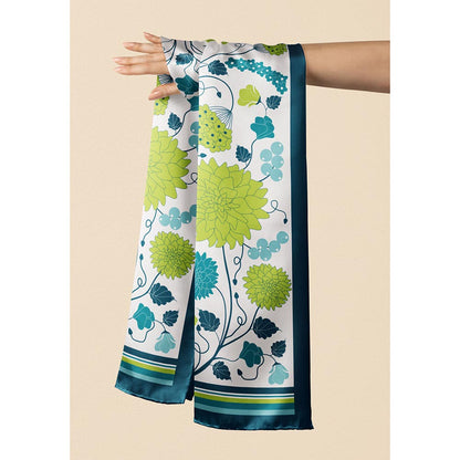 Thee Modern Roots Women Emerald Ivy Silk Stole Green