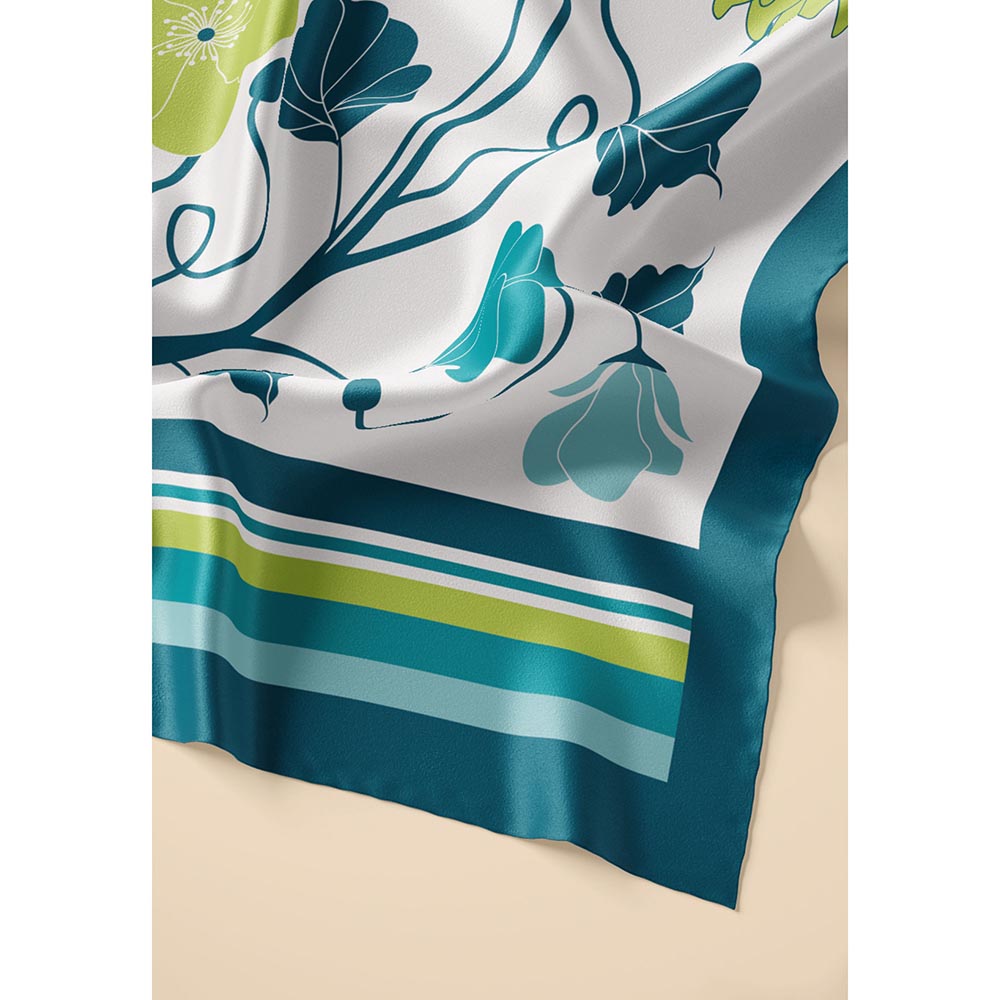 Thee Modern Roots Women Emerald Ivy Silk Stole Green