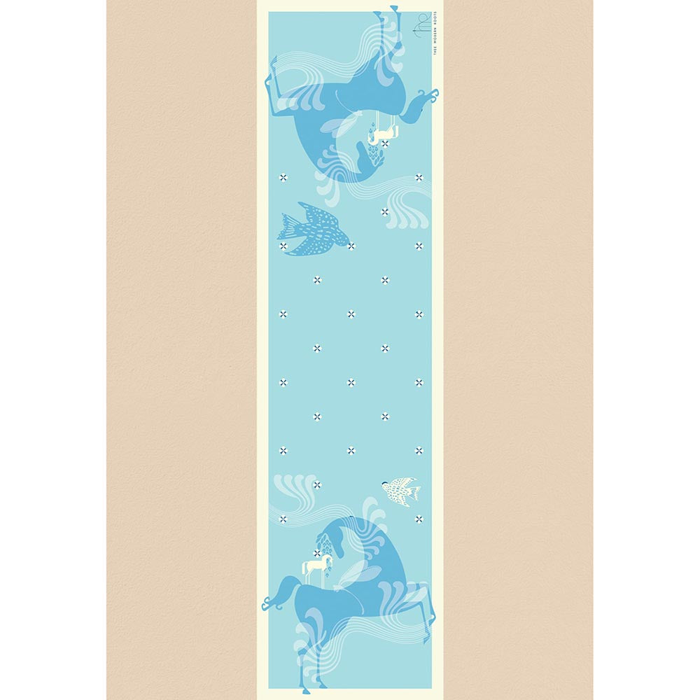 Thee Modern Roots Women Moonbeam Mosaic Silk Stole Blue