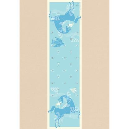 Thee Modern Roots Women Moonbeam Mosaic Silk Stole Blue