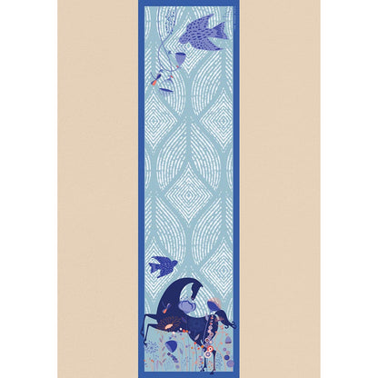 Thee Modern Roots Women Whimsical Water Nymph Silk Stole Blue