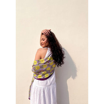Thee Modern Roots Women Blooming Beauty Silk Stole Mauve