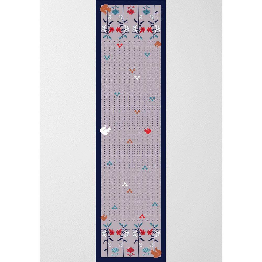 Thee Modern Roots Women Floral Serenade Silk Stole Grey