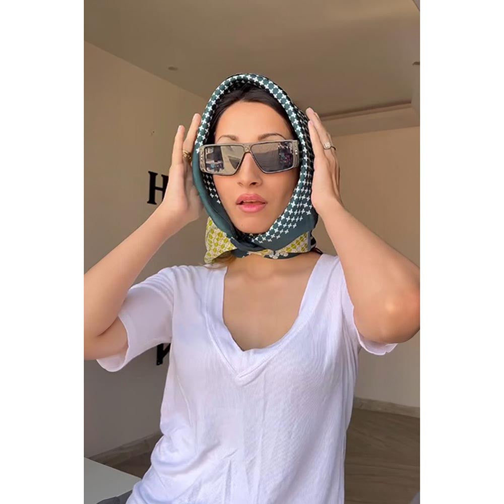 Thee Modern Roots Women Unveiling Artistry Silk Scarf Green