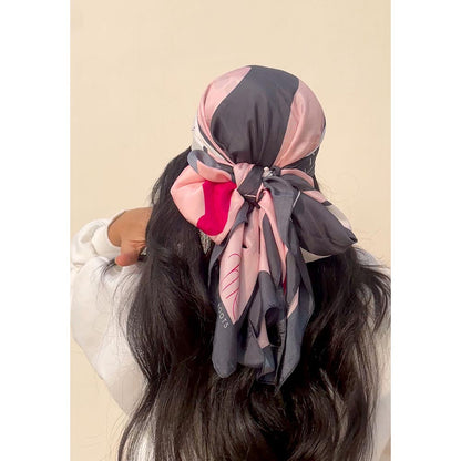 Thee Modern Roots Women Heart and Soul Silk Scarf Grey