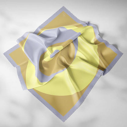 Thee Modern Roots Women Cosmic Wonders Silk Scarf Yellow
