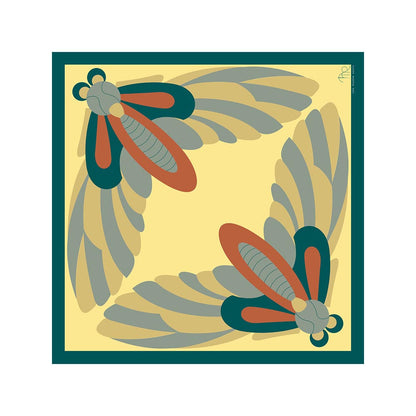 Thee Modern Roots Women Metamorphosis Silk Scarf Yellow