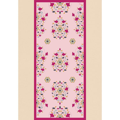 Thee Modern Roots Pink Flower Symphony Silk Dupatta