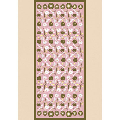 Thee Modern Roots Pink Talking Parrot Silk Dupatta