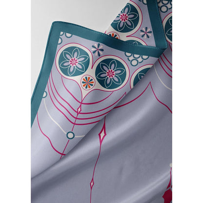 Thee Modern Roots Lavender Whimsical Hearts Silk Dupatta