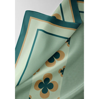Thee Modern Roots Green Vintage Floral Silk Dupatta
