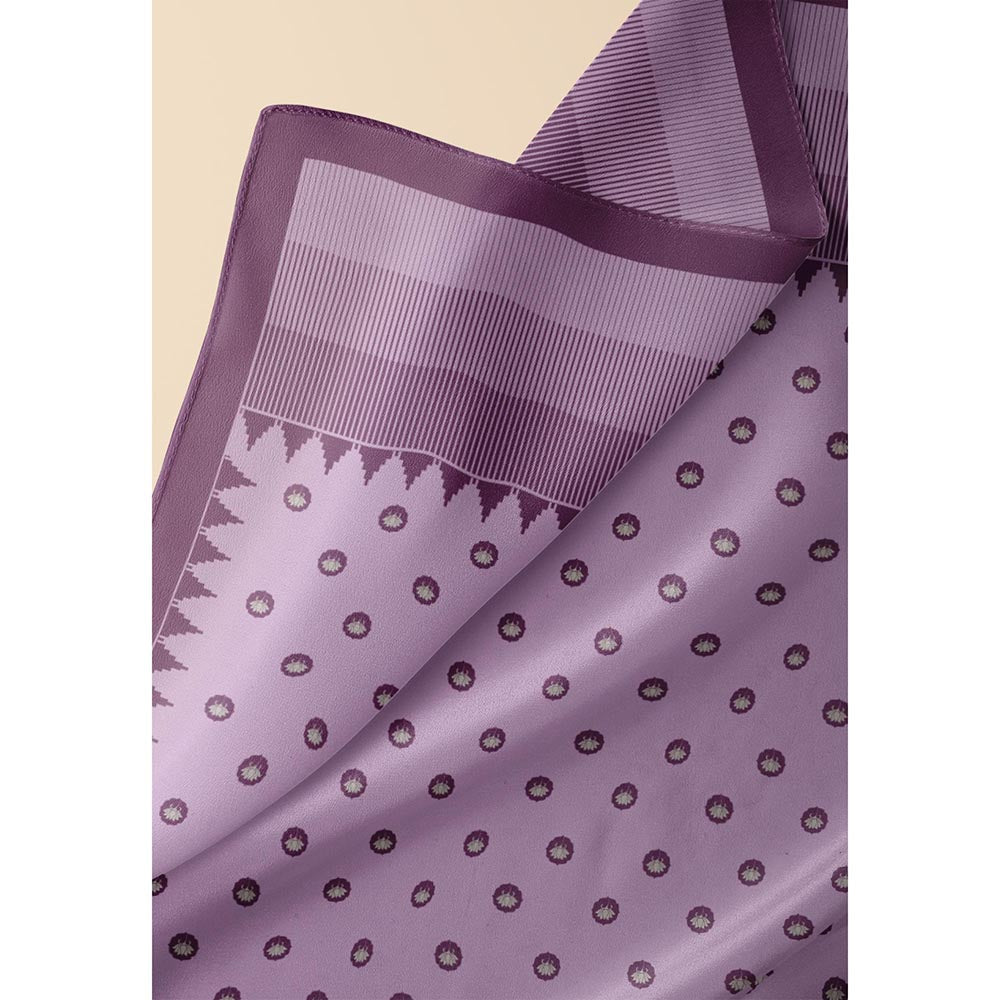 Thee Modern Roots Purple Lotus Symphony Silk Dupatta