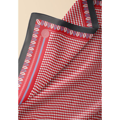 Thee Modern Roots Red Jeweled Mirage Silk Dupatta