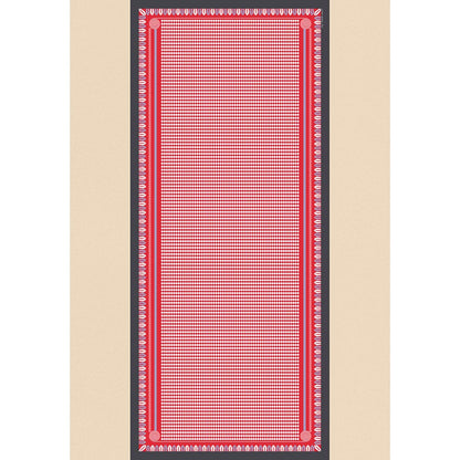 Thee Modern Roots Red Jeweled Mirage Silk Dupatta