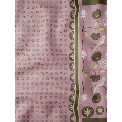 Thee Modern Roots Paradise Blooms Printed Crepe Saree with Unstitched Blouse