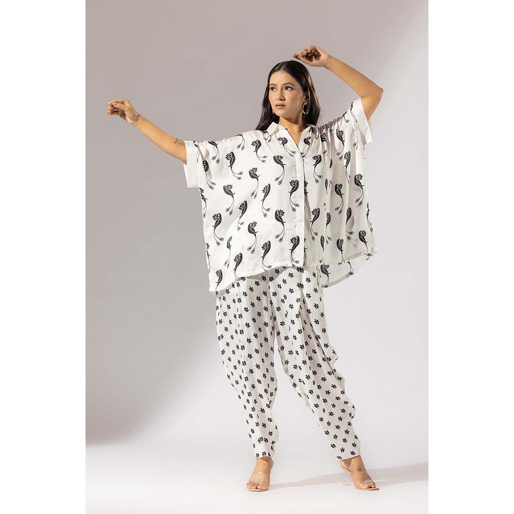 Thee Modern Roots Hummingbird Satin Silk Boxy Shirt