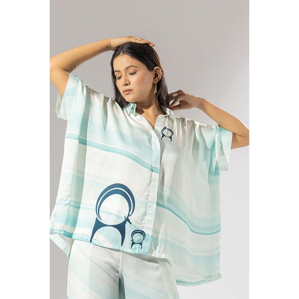 Thee Modern Roots Sika Satin Silk Boxy Shirt