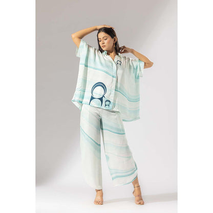 Thee Modern Roots Sika Satin Silk Boxy Shirt