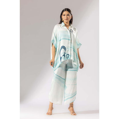 Thee Modern Roots Sika Satin Silk Boxy Shirt