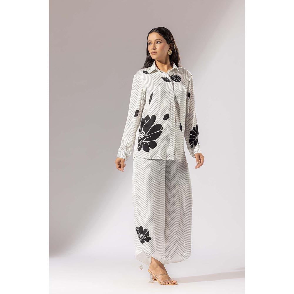 Thee Modern Roots Sakura Satin Silk Shirt