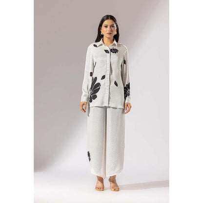 Thee Modern Roots Sakura Satin Silk Shirt