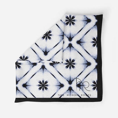 Thee Modern Roots Midnight Bloom Blitz Silk Pocket Square